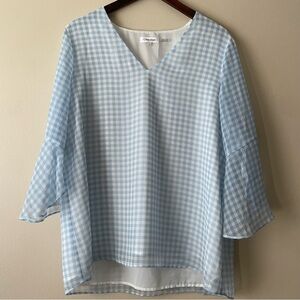 Calvin Klein Gingham Blouse Women’s Large